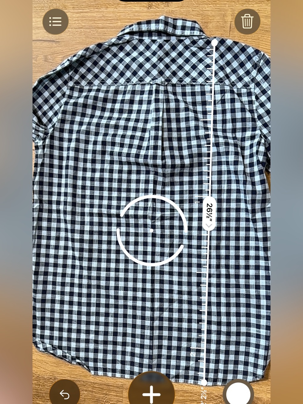 J.Crew Blue & Navy Gingham 100% Cotton Popover Shirt Size Small (NWT) - Picture 10 of 10